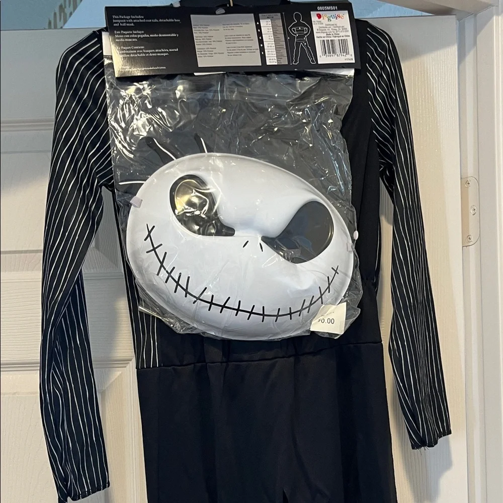 Disney Jack Skellington Kids Costume - Black & White Pinstripe - Picture 2 of 3